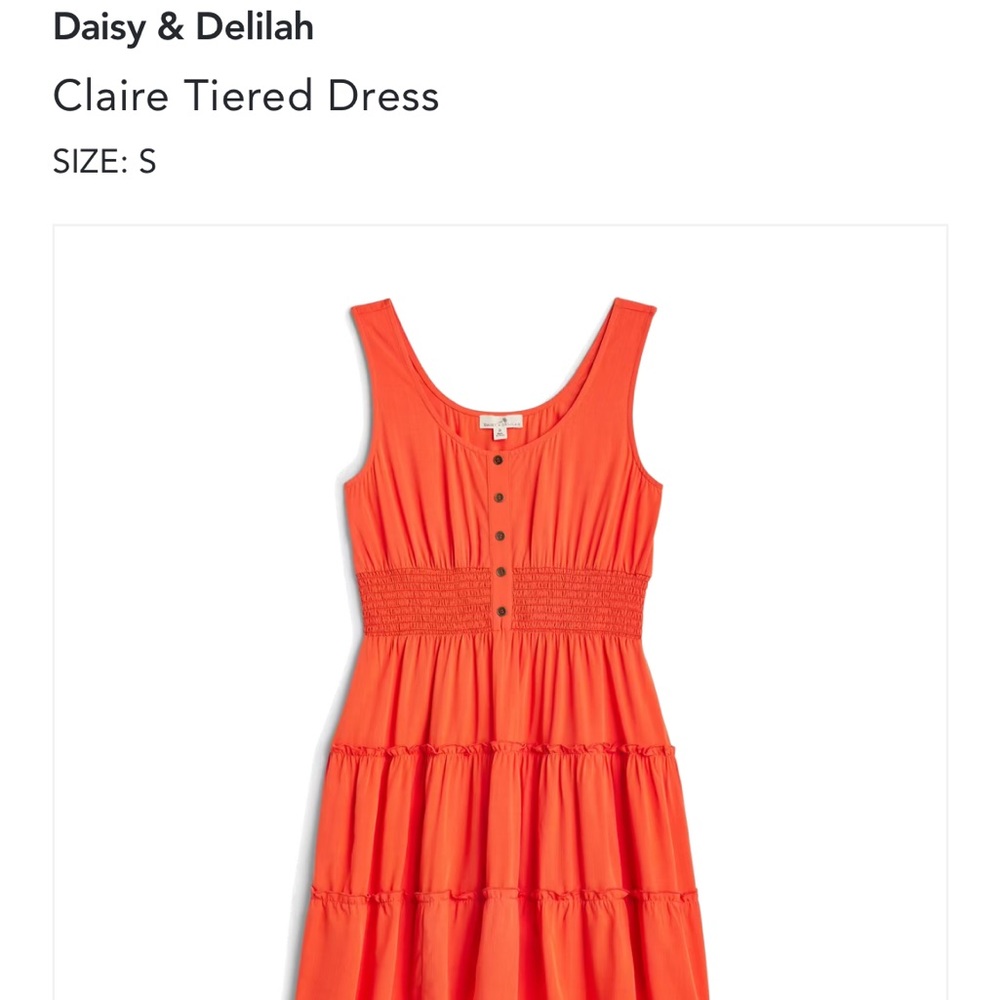 Daisy & Delilah Claire Tiered Dress, S, NWT